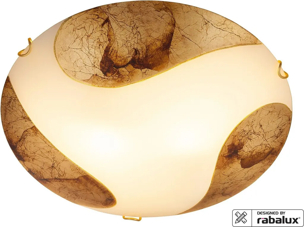 Rabalux 1942 plafoniera 2 spot Art gold, E27, bianco-oro, rotonda, classica, ø400mm
