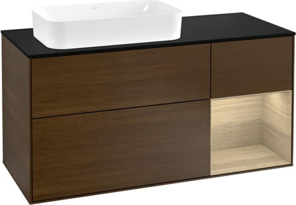 V&B Waschtischunterschrank Finion 120cm, Pl bla m, Reg re Oa ven, wal ven