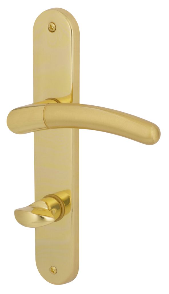 Langschildgarnitur für Bad-WC-Türen, inkl. WC-Riegel