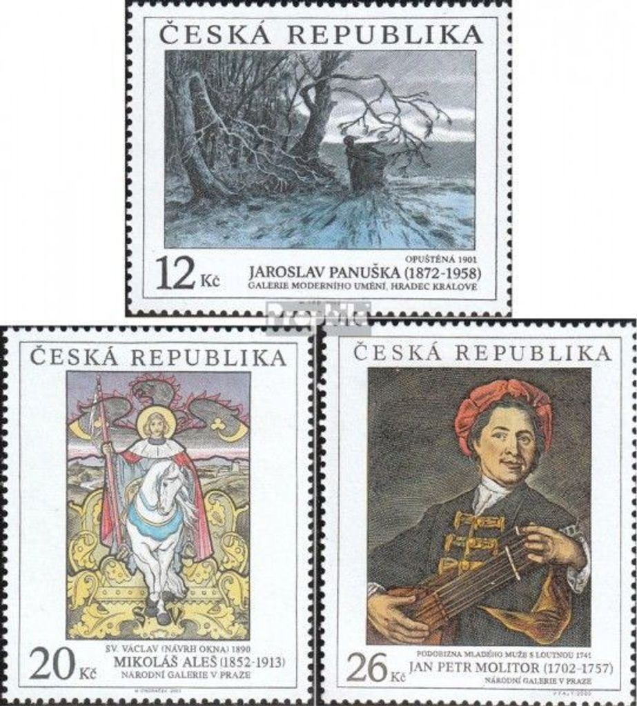 Briefmarken Tschechien 2002 Mi 342-344 (kompl.Ausg.) postfrisch Gemälde