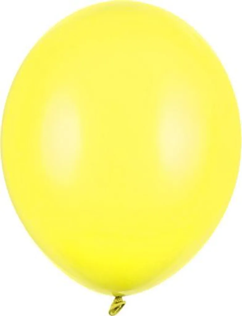 Ballons décoratifs pastel jaune citron 27cm - Lot de 100 ballons forts