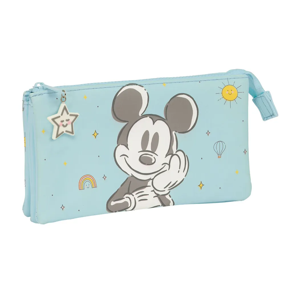 Astuccio Multiuso Mickey Mouse Clubhouse Baby - 3 Zip - Azzurro