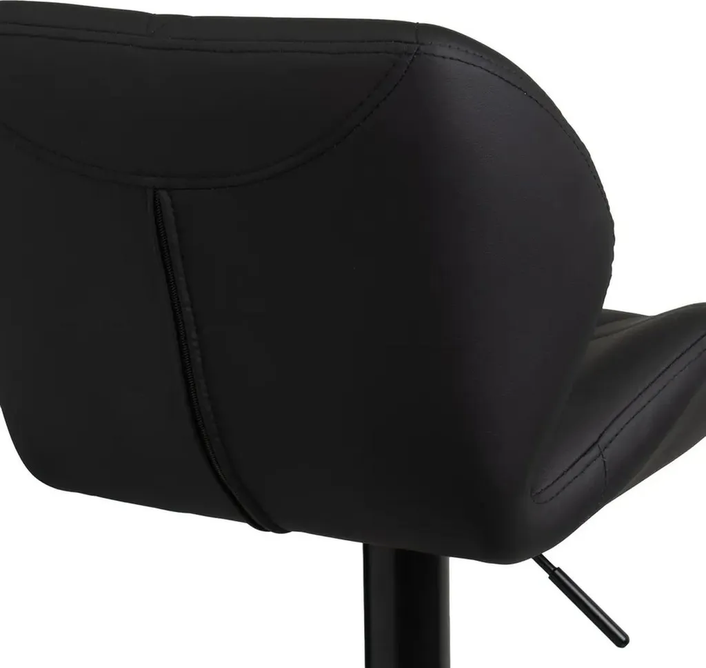Tabouret de bar design en métal noir pour comptoir de cuisine moderne