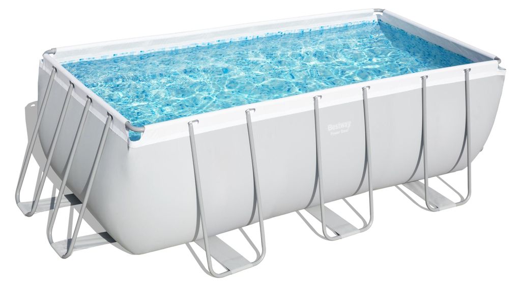 BESTWAY Power Steel Frame Pool Kartuschenfilteranlage Leiter 412x201x122cm
