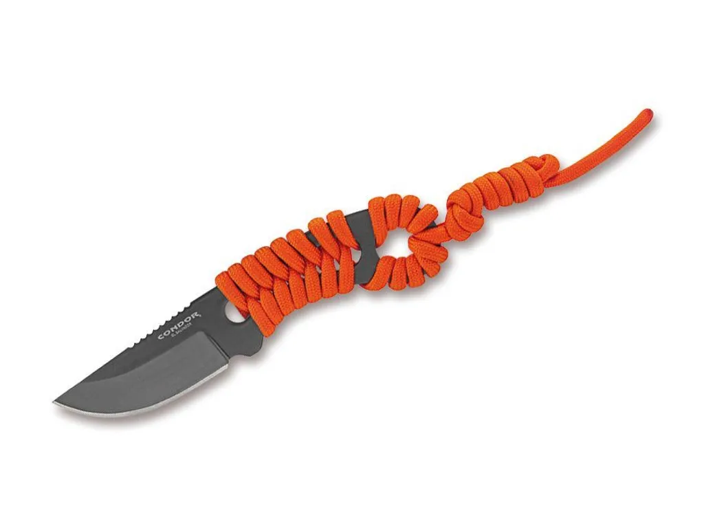Condor Carlitos Neck Knife Orange - Couteau de Cou Compact en Acier 1095