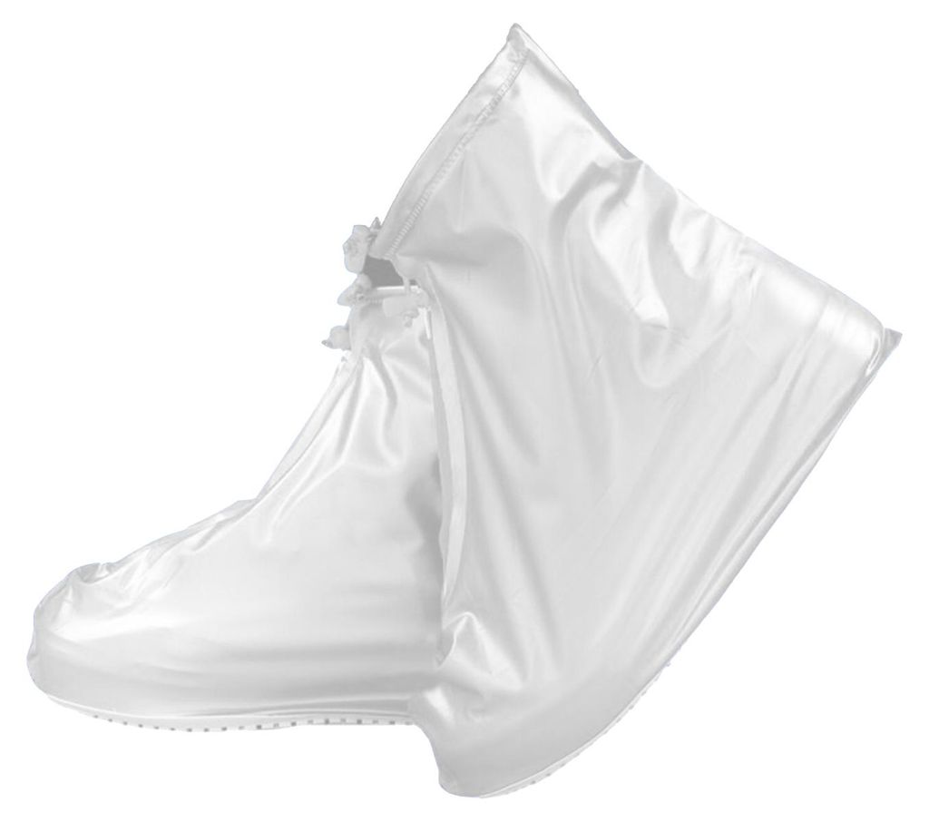 1 Paar regendichte Überschuhe, verdicktes PVC, wasserdicht, nahtlos, Reißverschluss, weite Öffnung, rutschfeste Schuhschoner