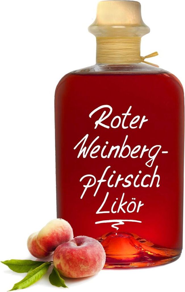 Roter Weinbergpfirsich Likör 1L saftig aromatisch & lecker! Produktbild 
