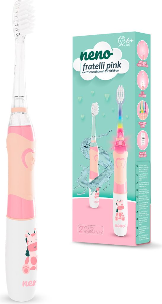 A product shot of an electric toothbrush and its packaging.
