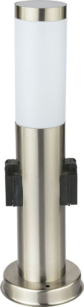 Wegeleuchte Set Edelstahl 45 cm (H) inkl. 2 Steckdosen Standleuchte Leuchte