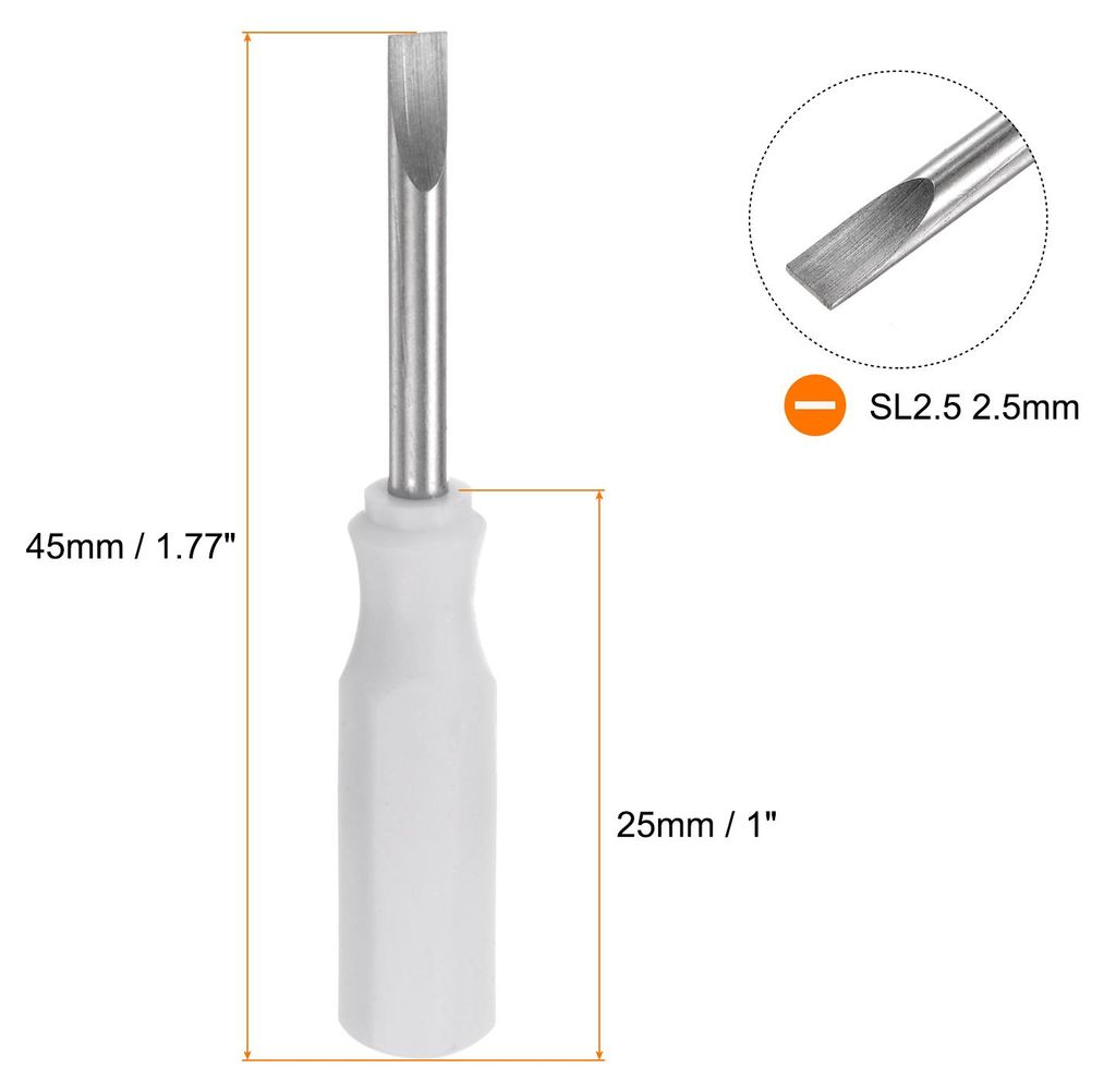 2 Stš¹ck SL2.5 Mini Schlitzschraubendreher Set Kleine Schraubenzieher Set 2.5mm Magnetisch Schlitzkopf 45mm L?nge Feinmechaniker Schraubendreher ...