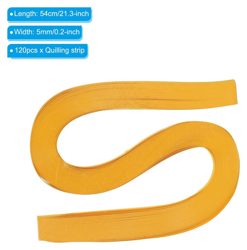 PATIKIL Quilling Papier Goldton 120 Stš¹ck 5mm x 54cm Quilling-Papierstreifen Origami Papier fš¹r Quilling Kunst DIY Papierhandwerk Handwerk