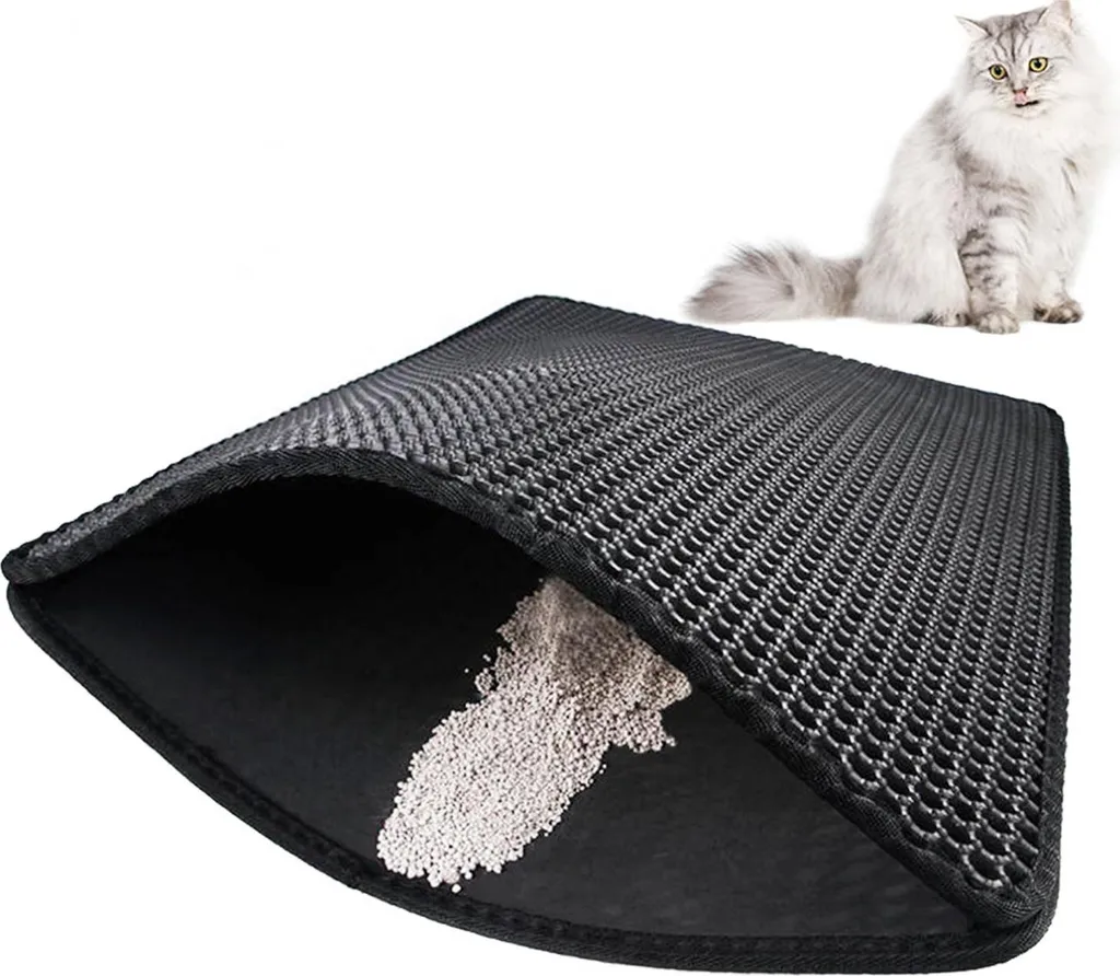 Tappeto per lettiera Intirilife in 65 x 75 x 1,3 cm - Impermeabile, facile da pulire - Tappeto per lettiera per gatti