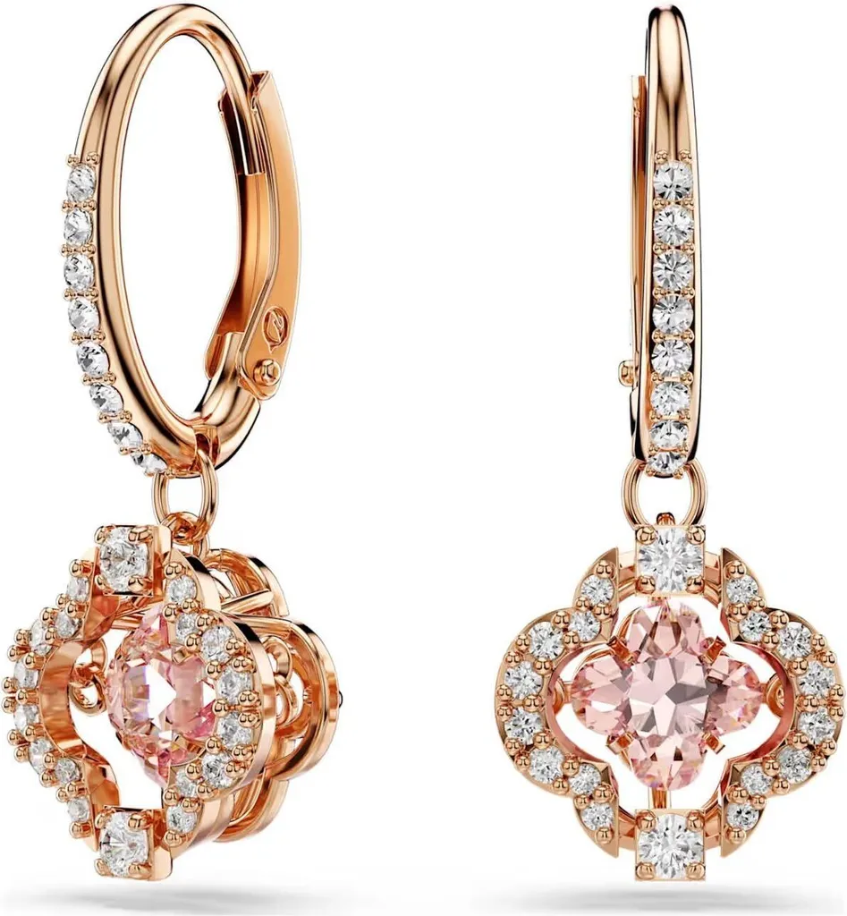 Orecchini Swarovski Sparkling Dance 5516477 Rosa Placcati Oro Rosa Promo