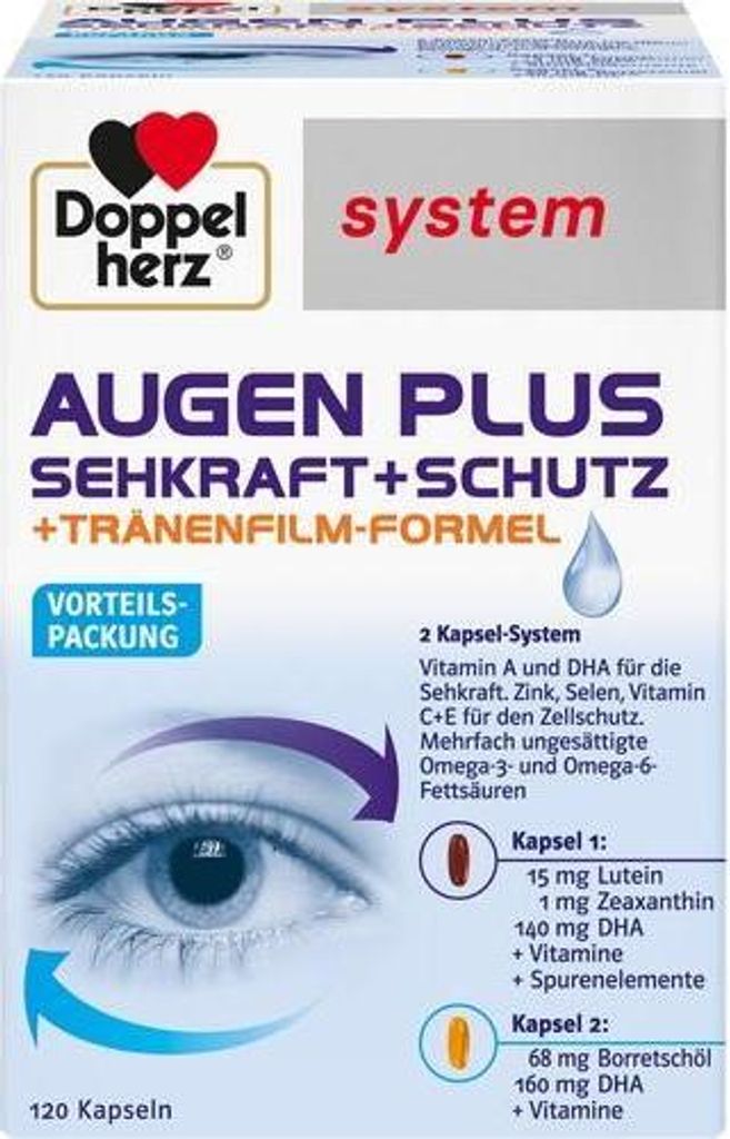 DOPPELHERZ Augen plus Sehkraft+Schutz system Kaps. Produktbild 