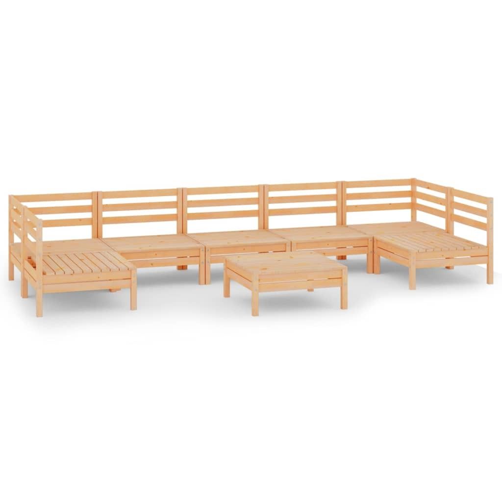 vidaXL 8-tlg. Garten-Lounge-Set Massivholz Kiefer