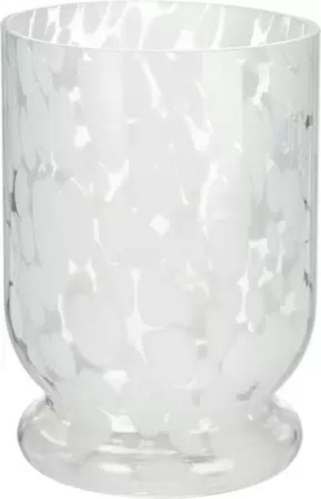 Teelichthalter aus Glas 11 x 15 cm - Weiß