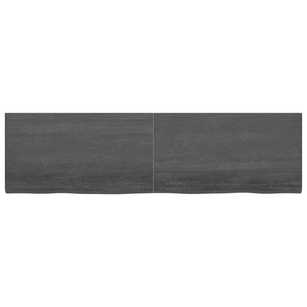 "SALE 2026" Tischplatte Dunkelbraun 220x60x(2-4)cm Massivholz Eiche - Tischplatten DE1846135