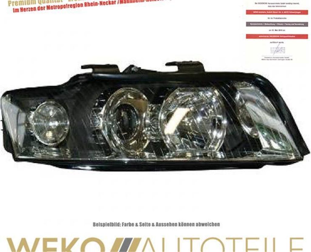 Scheinwerfer re. Audi A4 01-04 Xenon D1S+H7