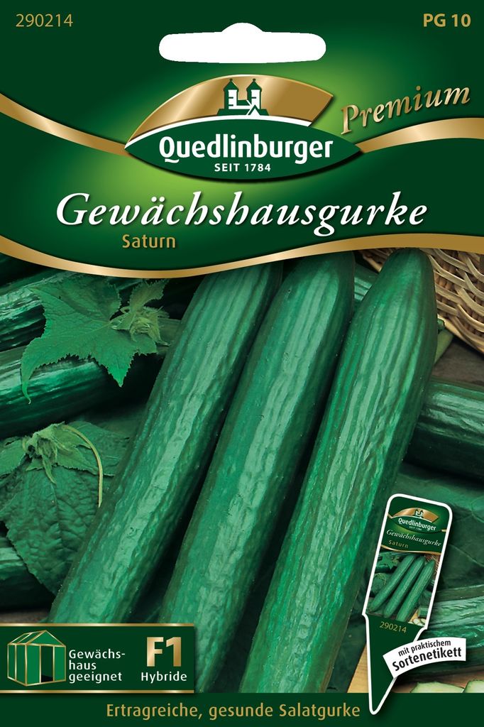 Quedlinburger Saatgut - Gewächshausgurken Saturn - Samen - Produktbild 