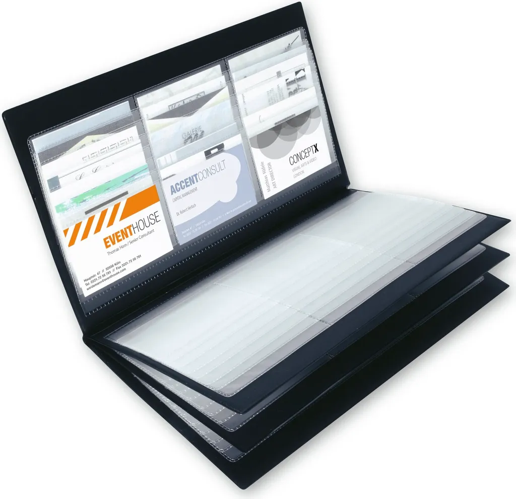 Raccoglitore Biglietti Visita Sigel VZ175 - Organizer Ufficio Nero 288 Slot