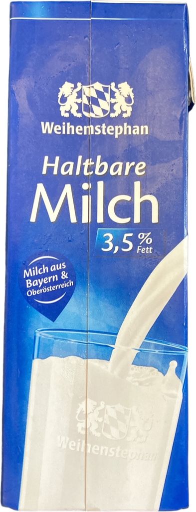 Weihenstephan Haltbare Milch H-Milch 3,5% Fett 1l Produktbild 