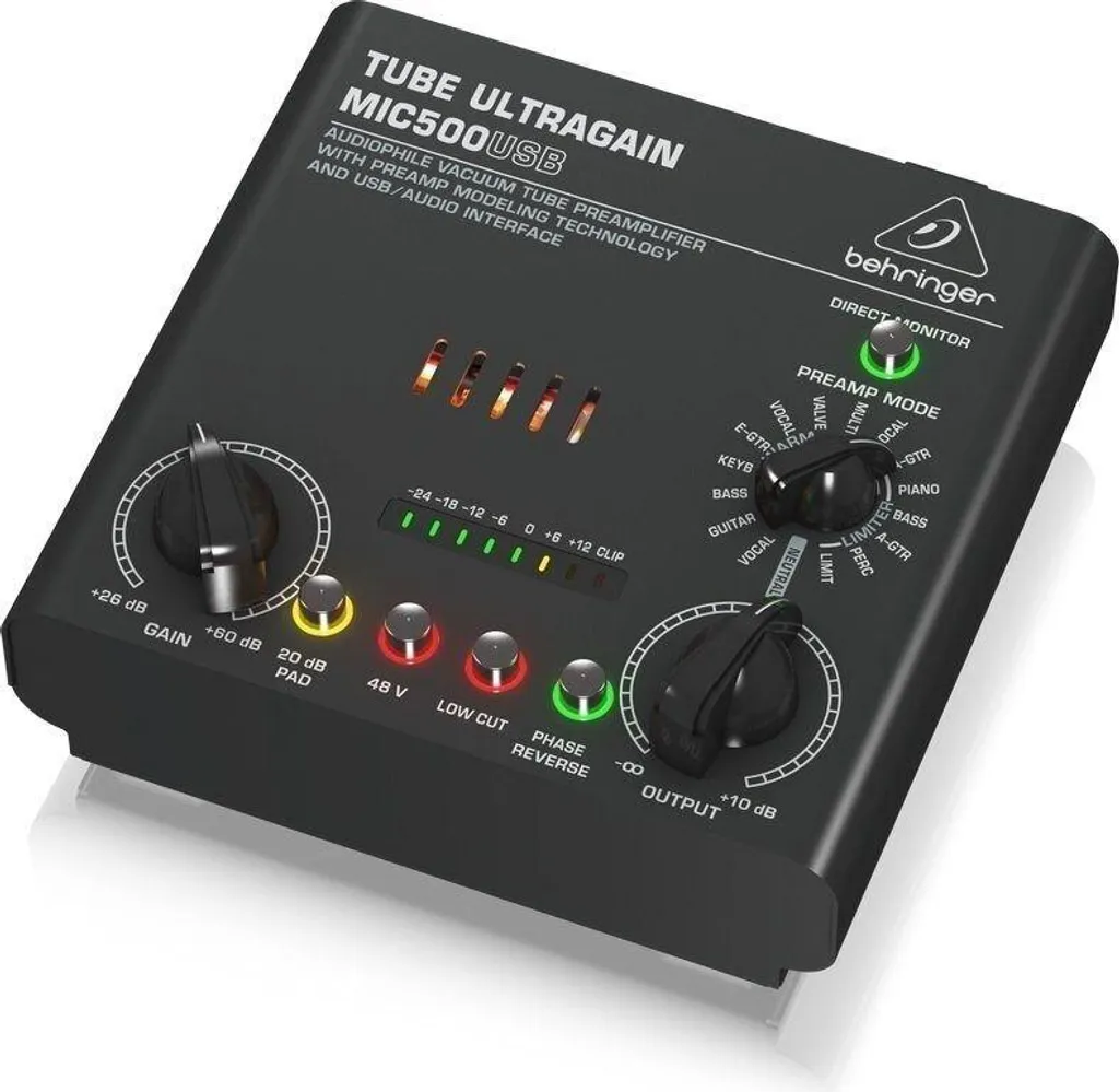 Behringer MIC500USB Tube Ultragain: Preamp per Chitarra e Voce
