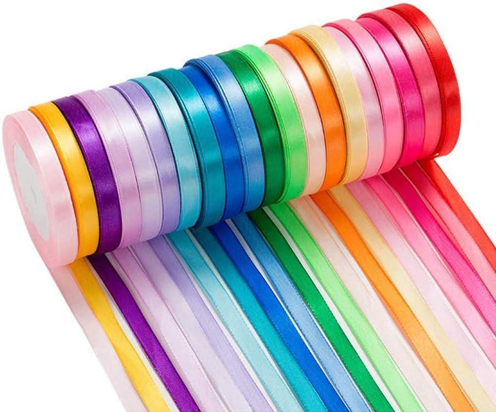 Satinband 20 Rollen, 1 Cm Breit, 20 Farben, Geschenkband Produktbild 