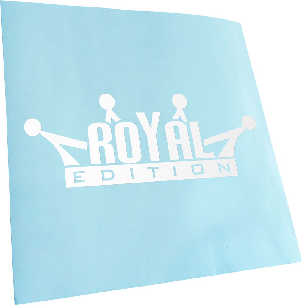 Kiwistar - Autoaufkleber - Royal Edition - Weiss - 24x8cm - Aufkleber für Auto, Laptop, Fahrrad, LKW, Motorrad Mehrfarbig JDM Decal Racing
