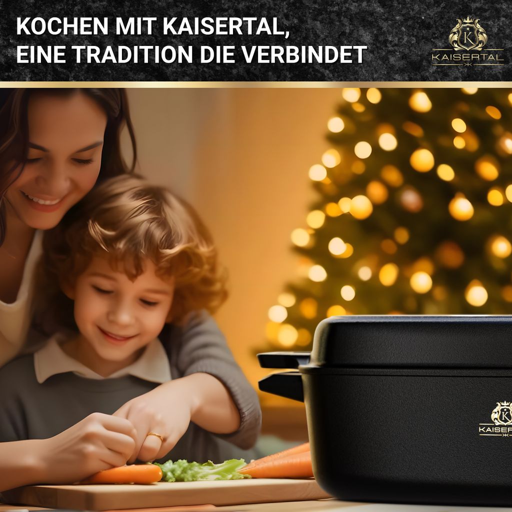 KAISERTAL 5in1 Gusseisen Bräter mit Deckel Produktbild 4