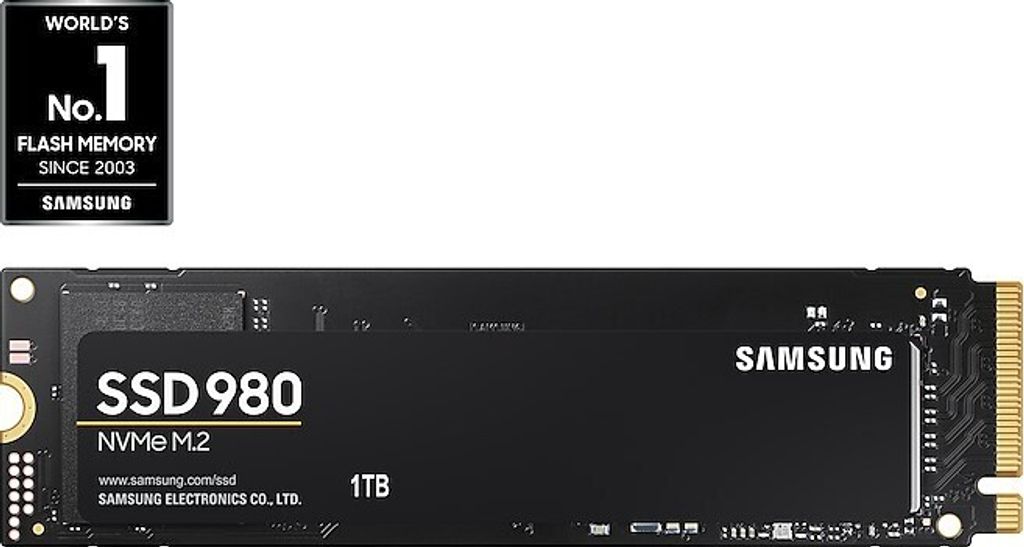 Samsung 980 PCIe® 3.0 NVMe M.2 SSD - 1 To (jusqu'à 2 900 Image du produit 