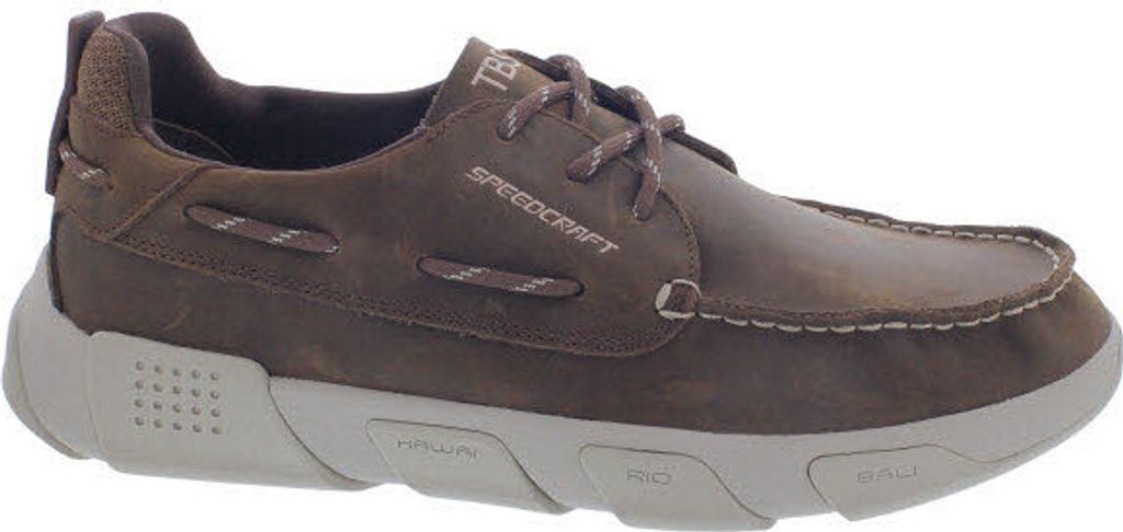 TBS Jazzsea Segelschuh, Fettnubukleder, Rundumschnürung, Marron H8005 43