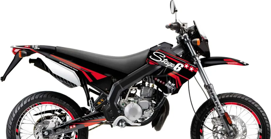 Décoration de carrosserie Stage6 Red pour moto Derbi X-treme 50