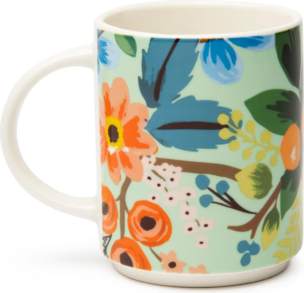 Set 4 Tazze Excelsa Fiori Frida in Porcellana New Bone China Colorata