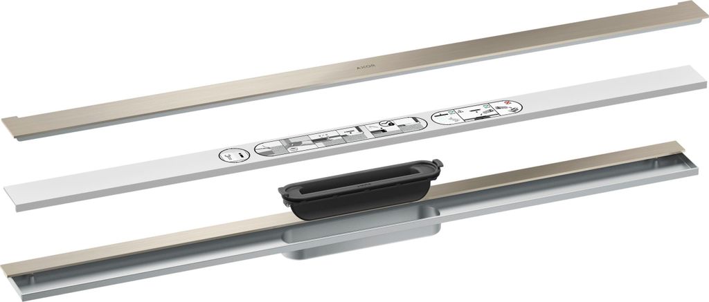 hansgrohe AXOR Drain Fertigset Durschrinne, 900mm, zur Wandmontage, 42527820