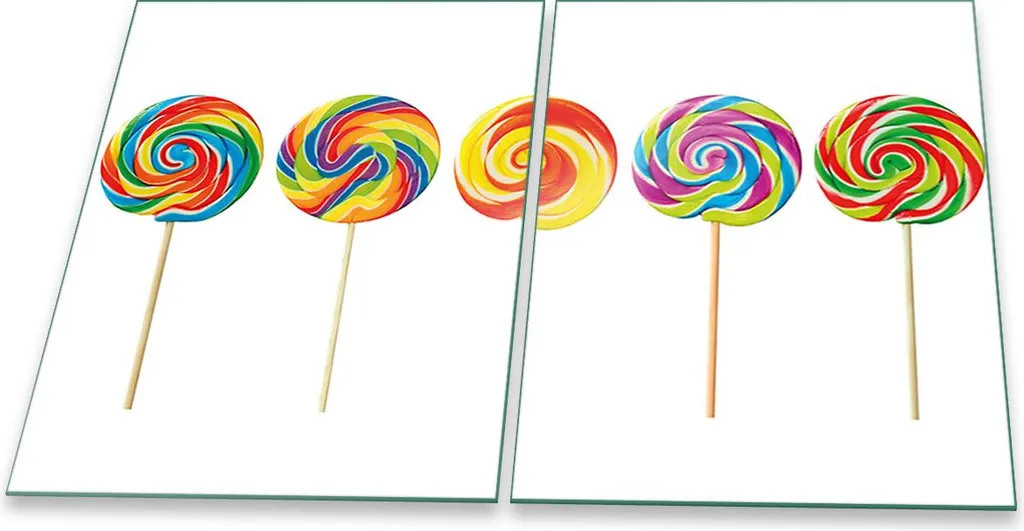 Piastre di copertura per fornelli Ceran splashback in vetro universale 2 pezzi 2x40x52 sweets
