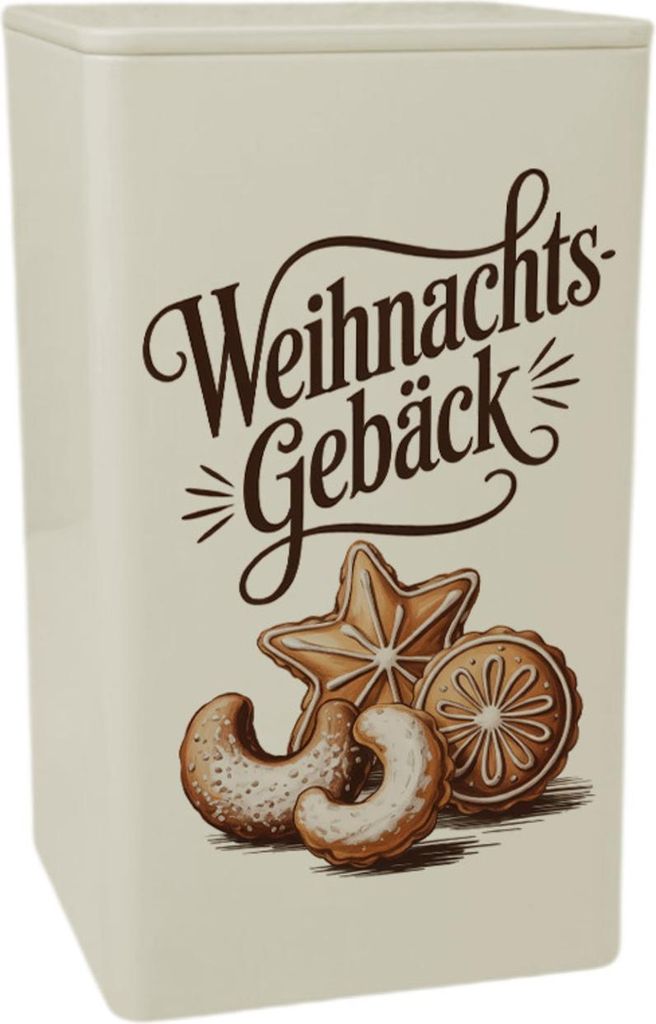 Weihnachtsgebäck Vintage GebäckDose 900ml mit Plätzchen
