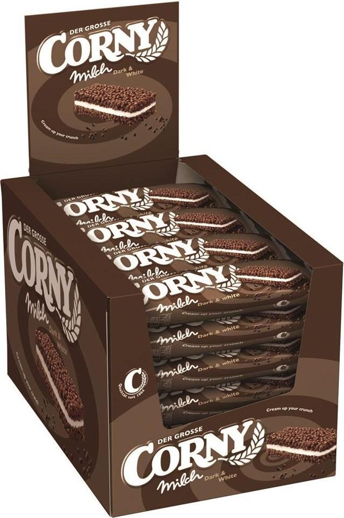 Müsli tyčinka CORNY milk Dark & White 24 tyčiniek Obrázok produktu 