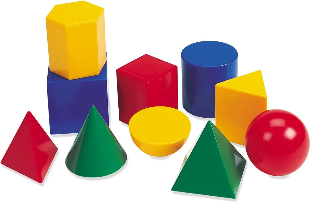 Solides géométriques en plastique - Kit de 10 volumes mathématiques