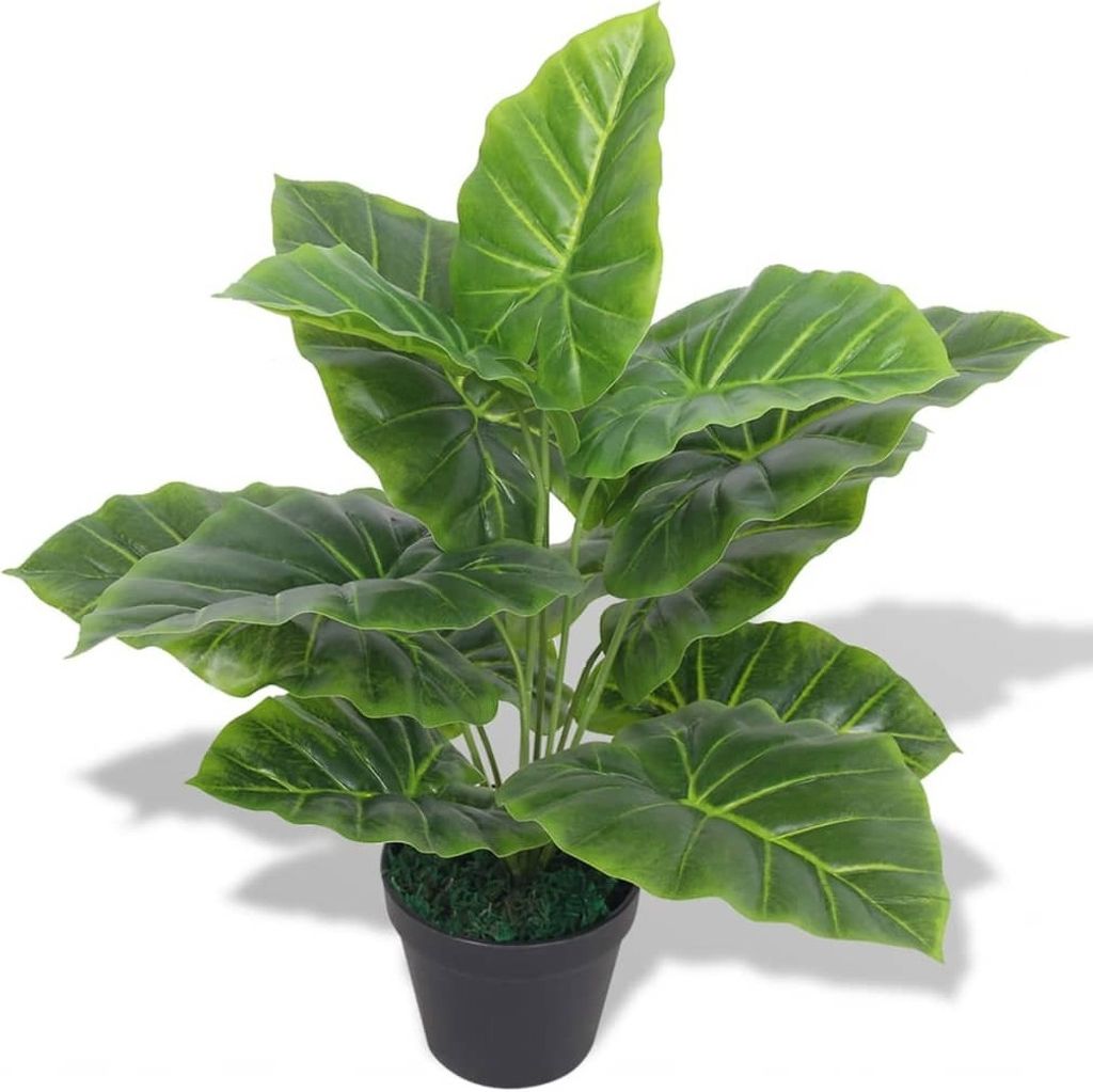 Künstliche Taro-Pflanze mit Topf 45 cm Grün