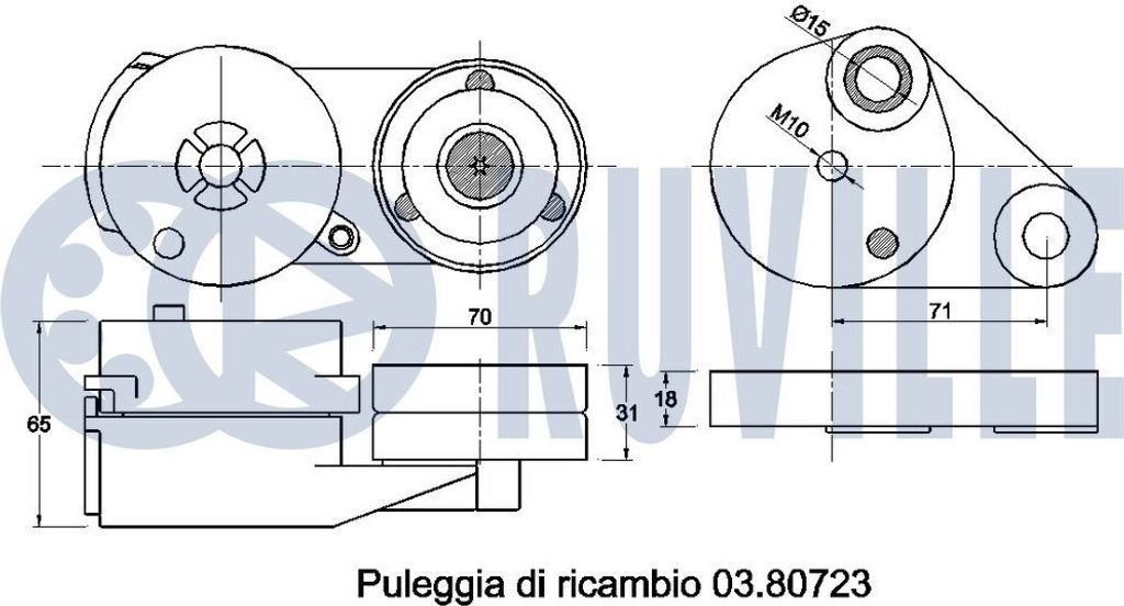 RUVILLE Steuerkette Motor-Steuerkette 3469003 für TOYOTA Yaris Schrägheck (P9) passend für PEUGEOT 107 Schrägheck (PM, PN) für CITROËN C1 (PM...