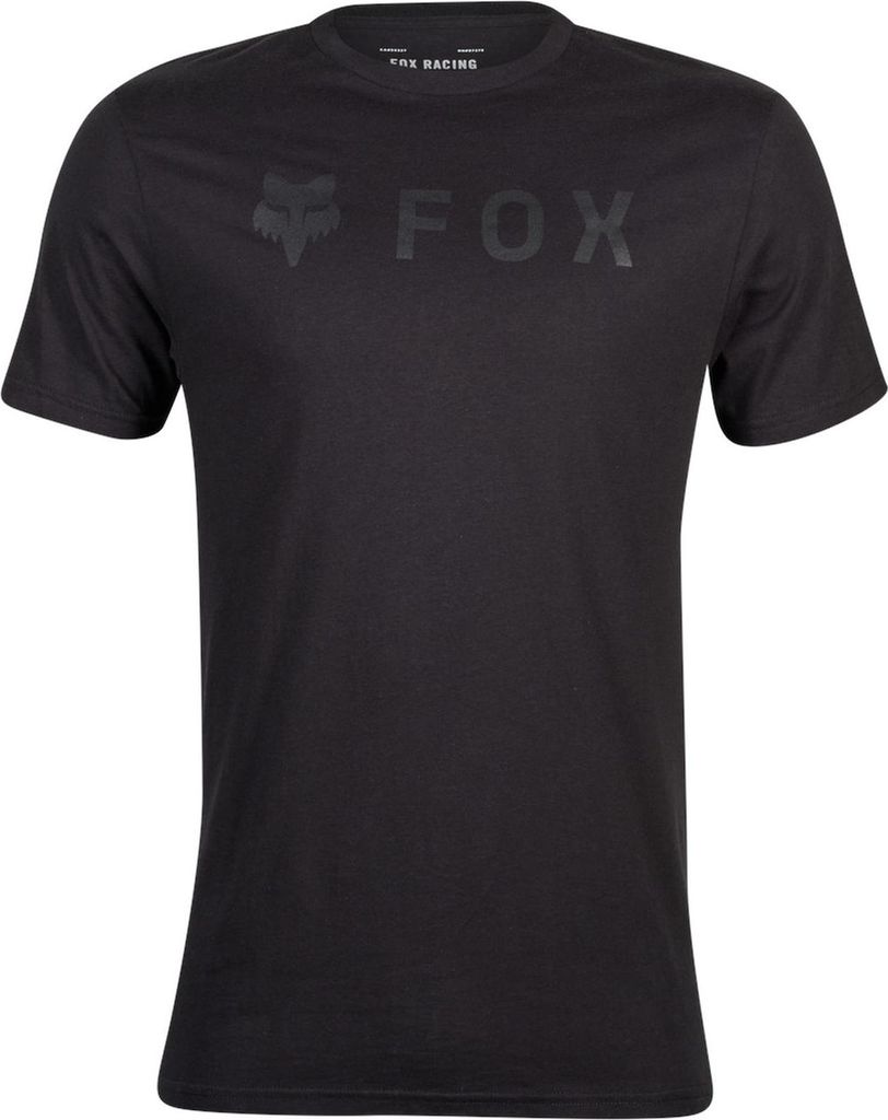 Fox Racing T-Shirt Absolute – Offizieller Fanartikel – Schwarz auf Schwarz – 100% Baumwolle – Mit Fox-Head Print