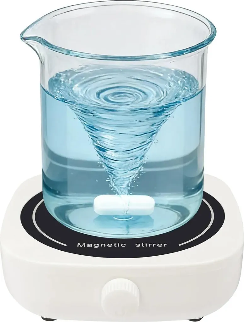 Agitateur Magnétique avec Plateau en Verre Cristal - Vitesse 4000 RPM