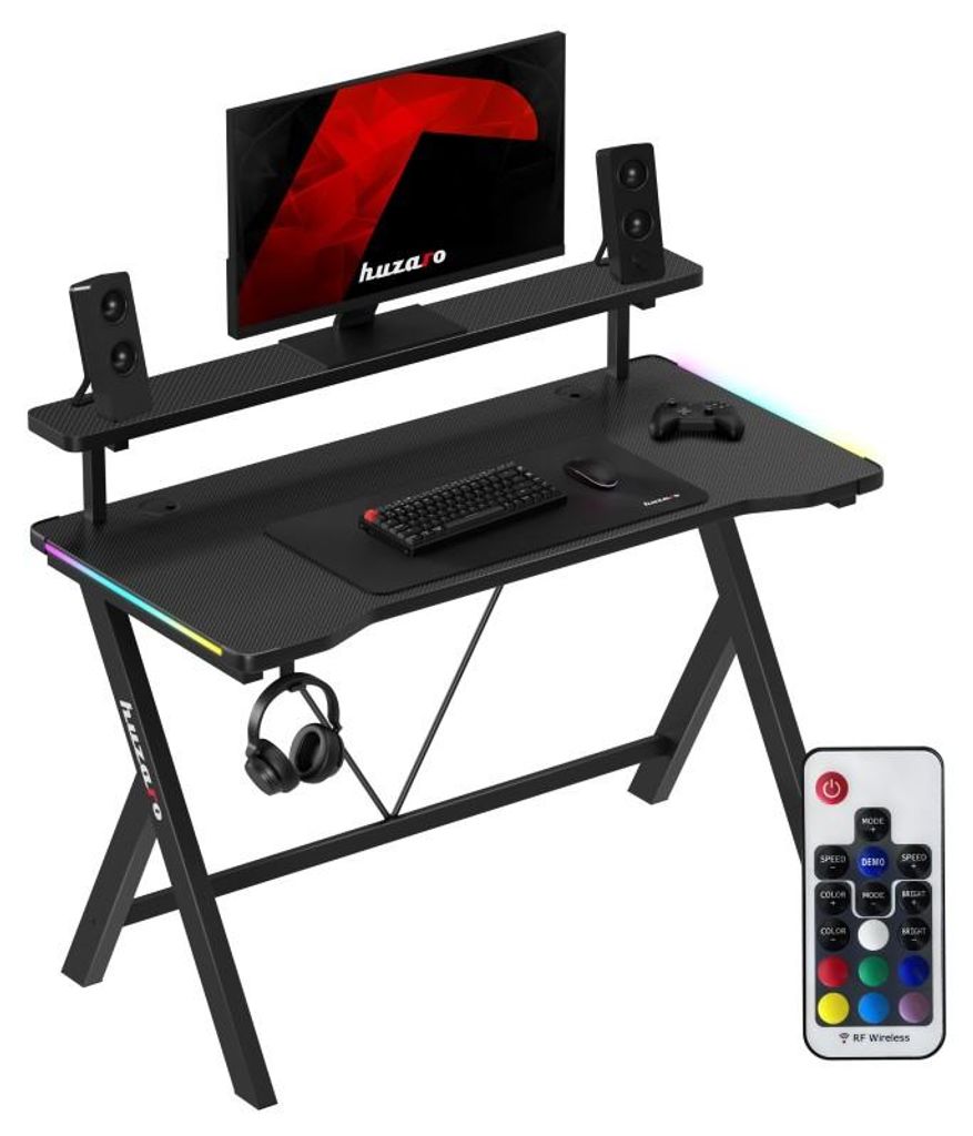 HUZARO Gaming-Schreibtisch Hero 1.9 RGB Schwarz
