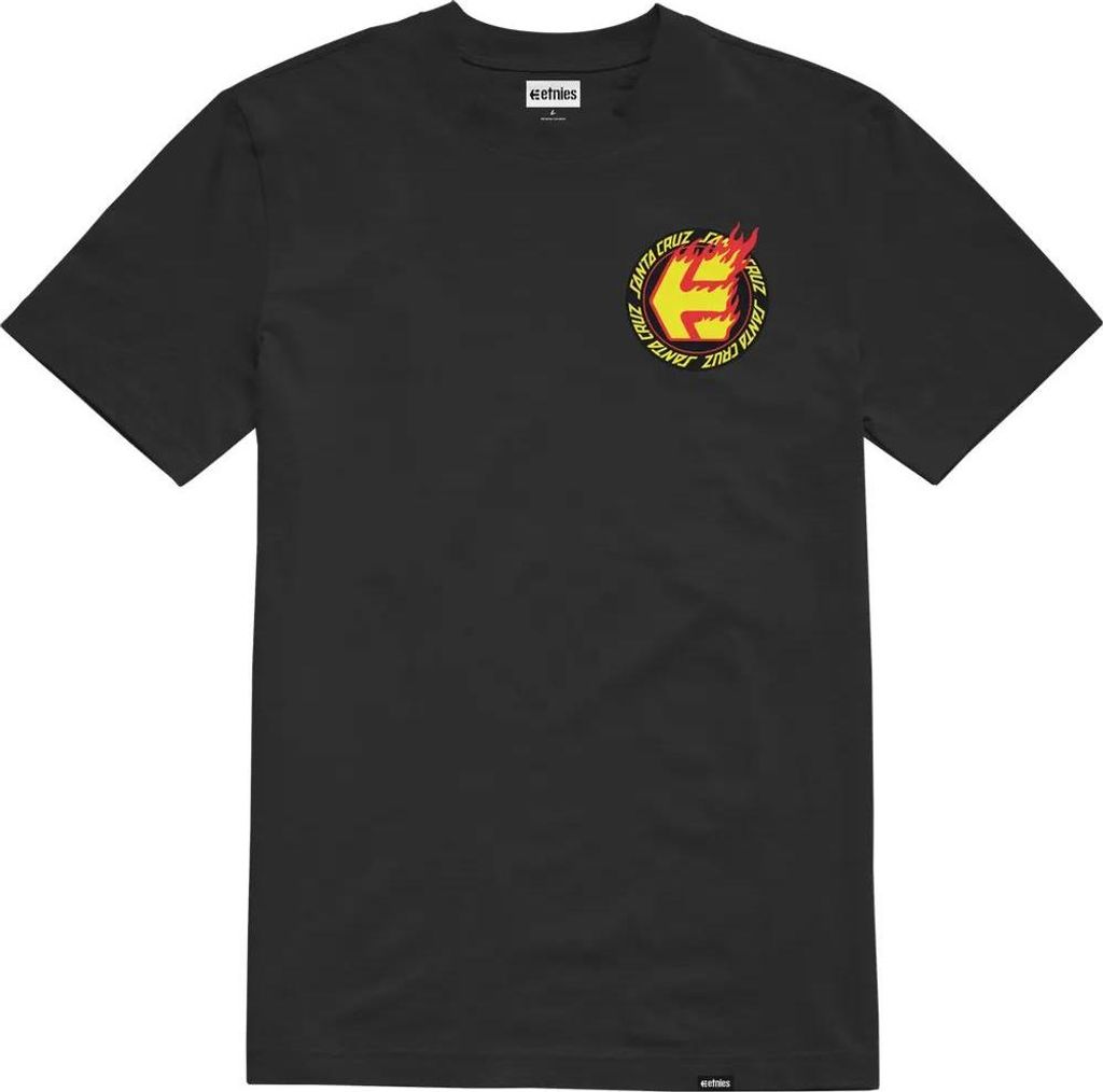 Etnies Santa Cruz Flame Kurzarm-t-shirt Schwarz M Jungen,Mädchen Schwarz M