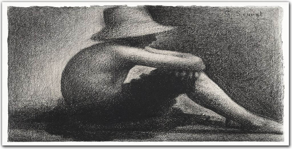 Coloray Bild aus Acryl 100 cm x 50 cm - Gehärtetes Acryl Acrylblock mit Bild Küche Wohnzimmer Wanddekoration Dekoration - Kinder Hut Seurat