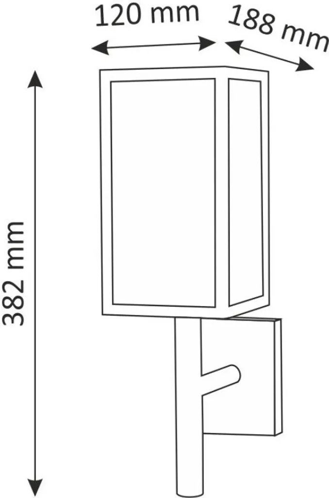 Applique d'extérieur Graphite Malmo 309181 Polux 1xE27 Design Moderne