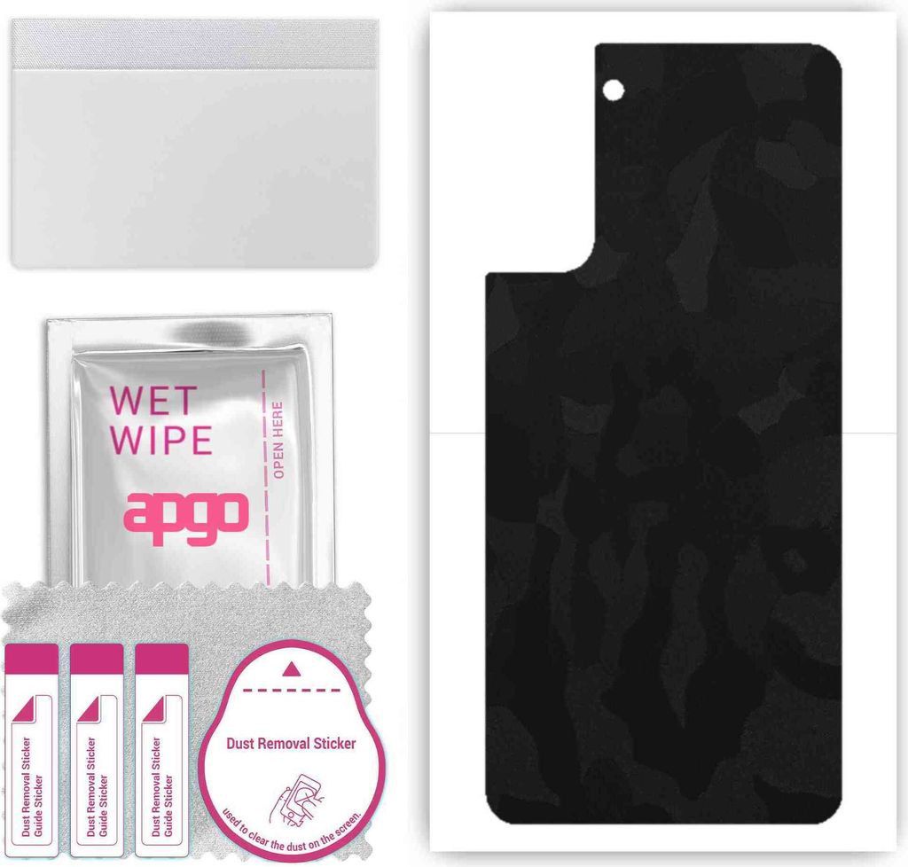 apgo Rückseite Schutzfolie, Skin, kompatibel mit Samsung Galaxy S21 Plus 5G, Hinten Displayschutzfolie aus Vinylfolie, kratzfest, einfache Montage...