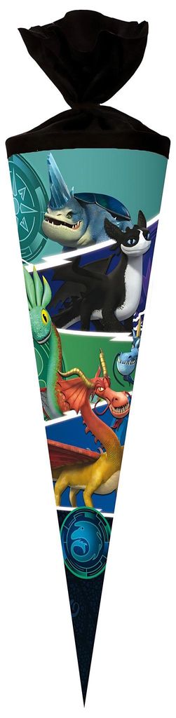 Nestler Schultüte Dragons the Nine Realms rund mit Produktbild 