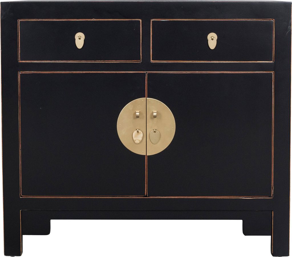 Fine Asianliving Chinesischer Schrank Onyx Schwarz - Produktbild 