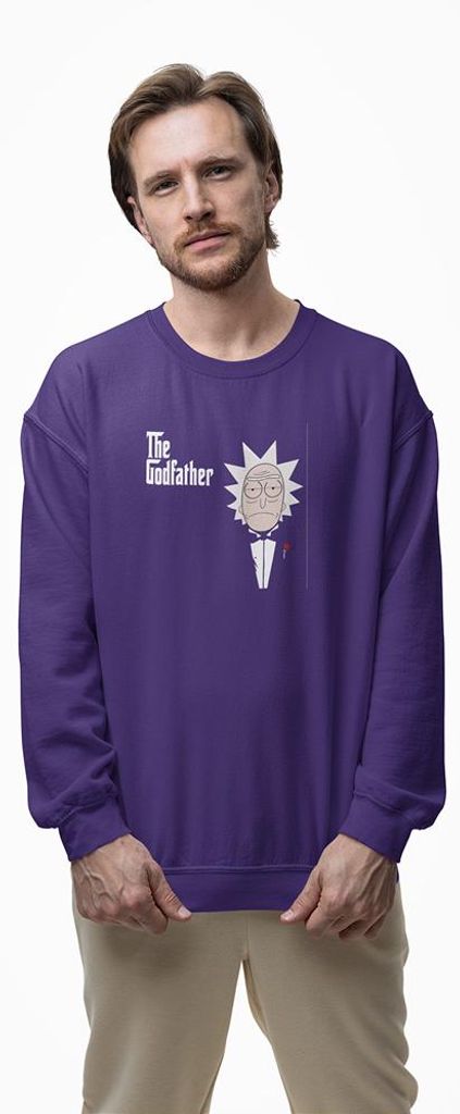 D&B Design Uni Pullover SWMO00052 Rick And Morty Lila-Größe L